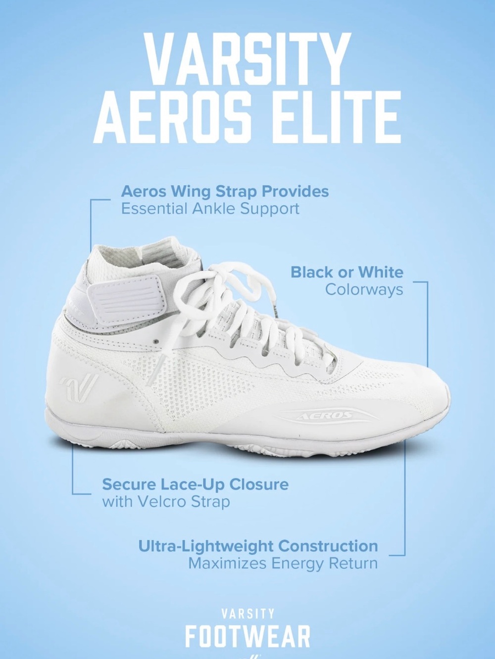 Varsity Aeros Elite White High-Top Trainer